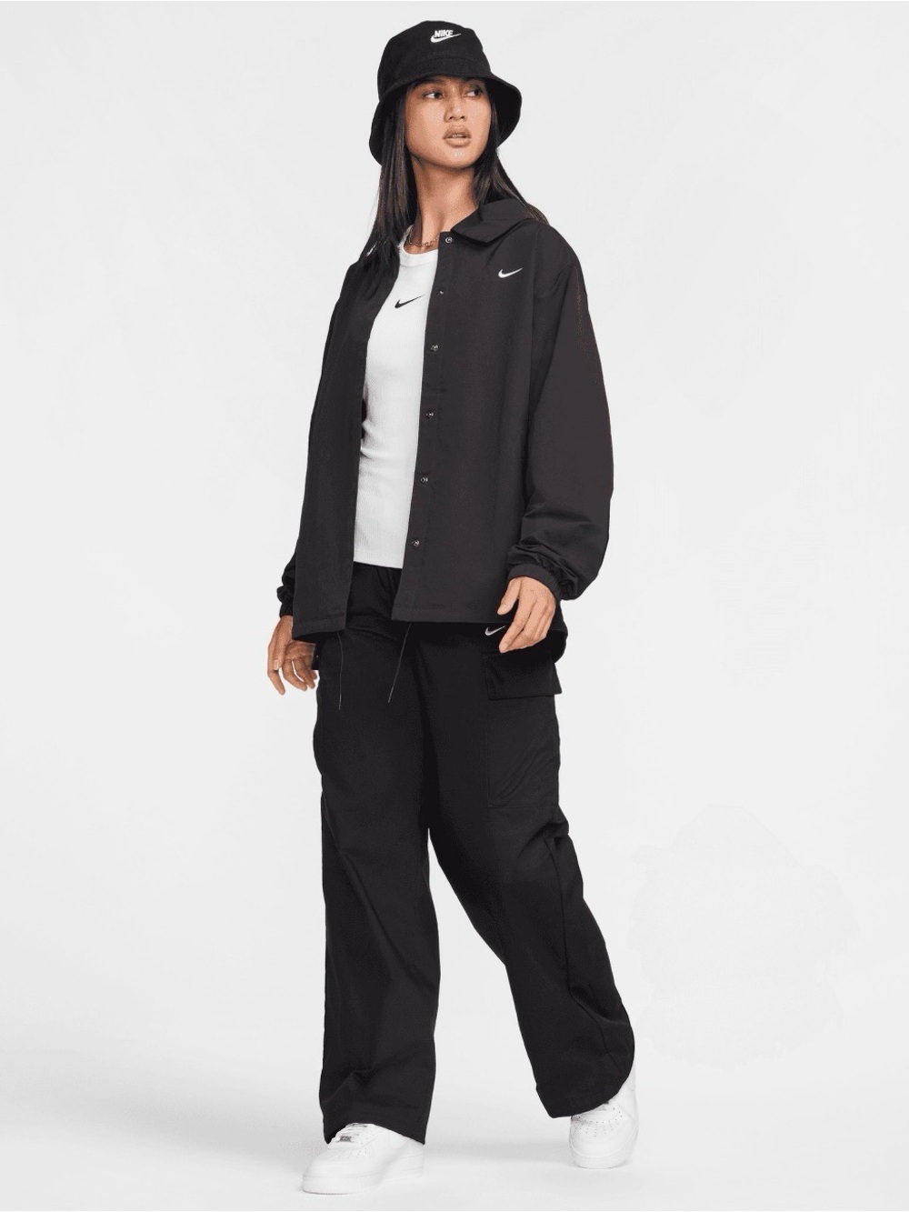 Nike Sportswear Essential UV Oversized Coaches Jacket Black S